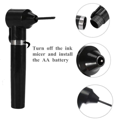 Ink Mixer Kit With 100 Mixing Sticks, Durable Pigment Mixer Machine Electric Agitator, Requires 2 AA Batteries, Black