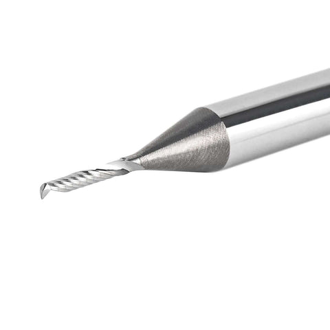 SpeTool O Flute router bit, 1/4 in shank, 1/16 in cutting diameter, solid carbide upcut end mill