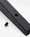 Heavy Duty Aluminum Shelf Brackets Built For The Shop Easy Snap Install For Garage Shelving And Workbenches Black mounting bracket detail.