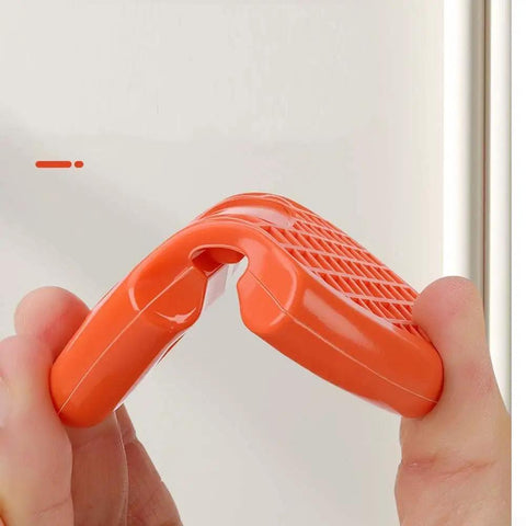 Two Pack Cable Threading Tools With Rubber Grip For Electricians, Anti Slip Ergonomic Clamp For Easy Wire Drawing, Keeps Hands From Fatigue, Compact Pocket Ready, Quick Positioning On Cables orange rubber wire puller in hand