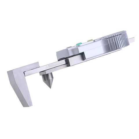 Edge Distance Center Distance Digital Caliper Horizontal Side to Hole Center Distance Size Measurement Electronic Tools(5-200mm) with stainless steel body and precise tip.