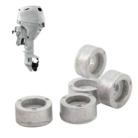 5 Pcs Marine Round Zinc Anodes For Suzuki Outboard 4 Stroke Motors, Anti Rust Engine Protection, Replacement Set, Premium Zinc Alloy Shield To Extend Engine Life In Harsh Marine Environments, OEM Compatible with outboard motor.