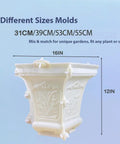 Hexagonal Concrete Planter Molds For DIY Garden Projects Reusable Large Geometric Planter Molds For Outdoor Decor Durable And Easy To Use For Crafting Modern Yard Pots 31 CM showing different sizes and ornate design