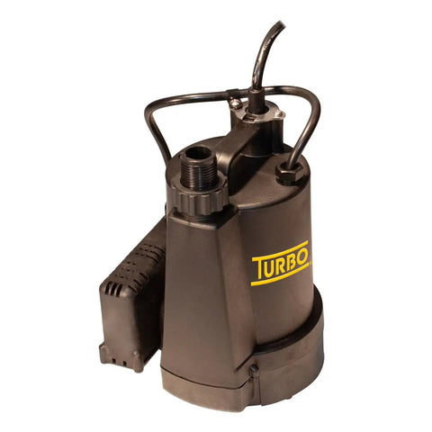 Powerful Workhorse One Quarter Horsepower Submersible Utility Pump With Electronic Switch Auto On Off 115V 60Hz black pump