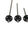 T3.5 Trapezoidal Lead Screw 304 Stainless Steel Zero Play Linear Rod With Black Plastic Nut 1Mm Pitch 2Mm Lead 100Mm Length - three sizes displayed