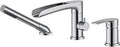 Dope Waterfall Roman Tub Faucet With Hand Shower, Chrome Deck Mount Brass Tub Filler, Modern Bath Upgrade, 360° Swivel