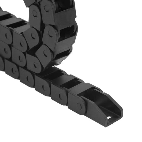 PA66 Nylon Cable Chain One Meter Wire Carrier With End Connectors 10x15mm ID Low Noise Durable Wear Resistant Guide Built To Last For CNC Machines Robots And Automation Equipment close-up view
