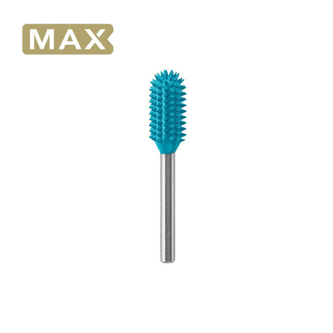 Tough As Nails 5/16 Inch Ball Nose Rotary Carving Bit with smooth blue tip for carving wood and plastic.