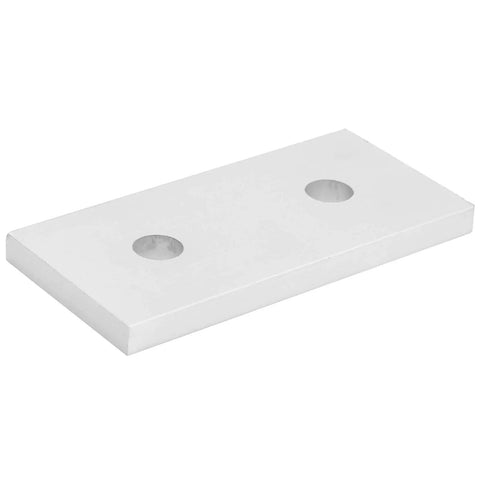 Aluminum Brace Bracket 10 Pack Two Hole Joining Plates For 2020 Aluminum Profiles Oxidized Finish 40mm X 18mm X 4mm close-up view