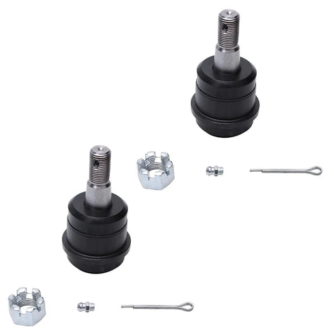 4x4 Front Suspension Kit 13pc For 2000 To 2002 Dodge Ram 2500 4WD Includes Front Upper And Lower Ball Joints Inner And Outer Tie Rods Sway Bar End Links Adjusting Sleeves; black steel ball joints