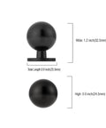Six Pack Matte Black Cabinet Knobs And Drawer Pulls For Kitchen And Bathroom Heavy Duty Solid Cabinet Hardware Beefy Durable Sturdy Black Knobs And Pulls For Cabinets, 1.2 in knob