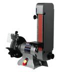 Bad Boy Workhorse 8 Inch Angle Grinder And 2 X 48 Belt Sander Combo With 1 Horsepower Motor Dual Voltage Hookup side view