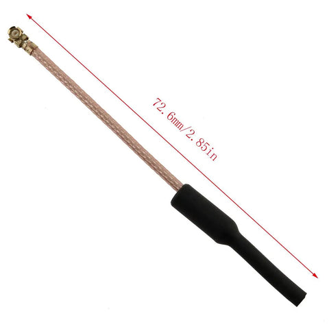 Dual Pack Seven Centimeter Five Point Eight Gigahertz FPV Antenna Set For RC Drones IPEX Connector Flexible Cable With 2.15 Dbi Gain