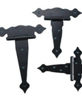 Heavy Duty 8 Inch Black Barn Door Hinge Strap Hinges For Sheds Gates And Wooden Fences With Screws Decorative Hardware Easy Mount