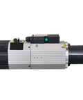 Built Tough Heavy Duty 9KW CNC Air Cooled Automatic Tool Change Spindle Motor side view, showcasing metal housing and collet design.