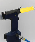 Premium Cordless Rivet Adapter Kit For Hand Tools With Easy Installation And Versatile Riveting Applications To Make Your DIY Projects Go Super Sleek And Smooth, cordless drill rivet adapter with yellow nozzle and blue body