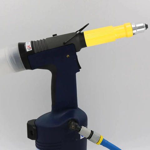 Premium Cordless Rivet Adapter Kit For Hand Tools With Easy Installation And Versatile Riveting Applications To Make Your DIY Projects Go Super Sleek And Smooth, cordless drill rivet adapter with yellow nozzle and blue body