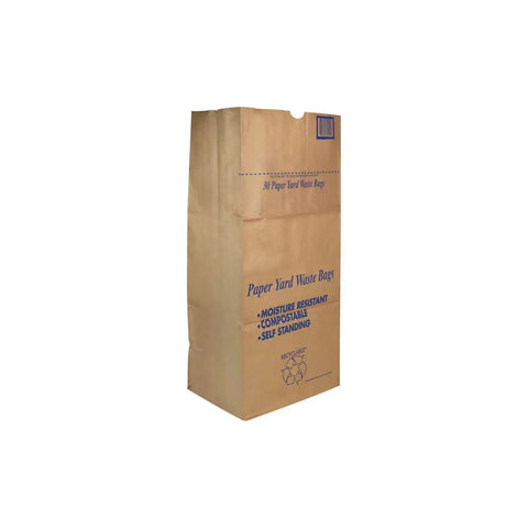 30 Gallon Lawn And Leaf 2 Ply Heavy Duty Yard Waste Paper Bags With Gardening Gloves Biodegradable And Compostable Tear Resistant Self Standing Design Made In USA 30 Count