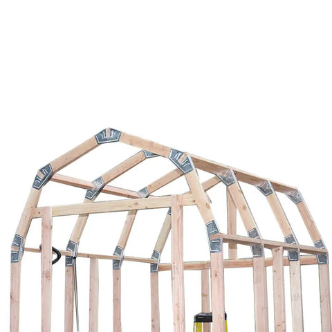 Barn Style Shed Kit With Quick Framer System For Easy Backyard Build, Straight Cut Framing, No Miter Needed, Galvanized Base And Brackets That Wont Rust, Works With Wood Or Composite Materials, Diy Ready To Go