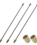 Three Piece Three Sixteenth Inch Brake Line Kit, Sixteen Inch Long Flexible Stainless Steel Tubing With Inverted Double Flares And Standard Tube Nut