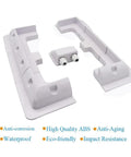 Drill Free Solar Panel Mounting Brackets Kit 7 Piece ABS Corner Brackets for Roofs on RVs, easy install, white material