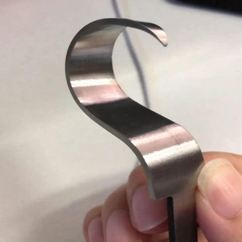 Close-up of the hook blade from the Premium Wood Carving Tools Kit Includes Hella Sharp Sloyd Knife, designed for fine detail work.