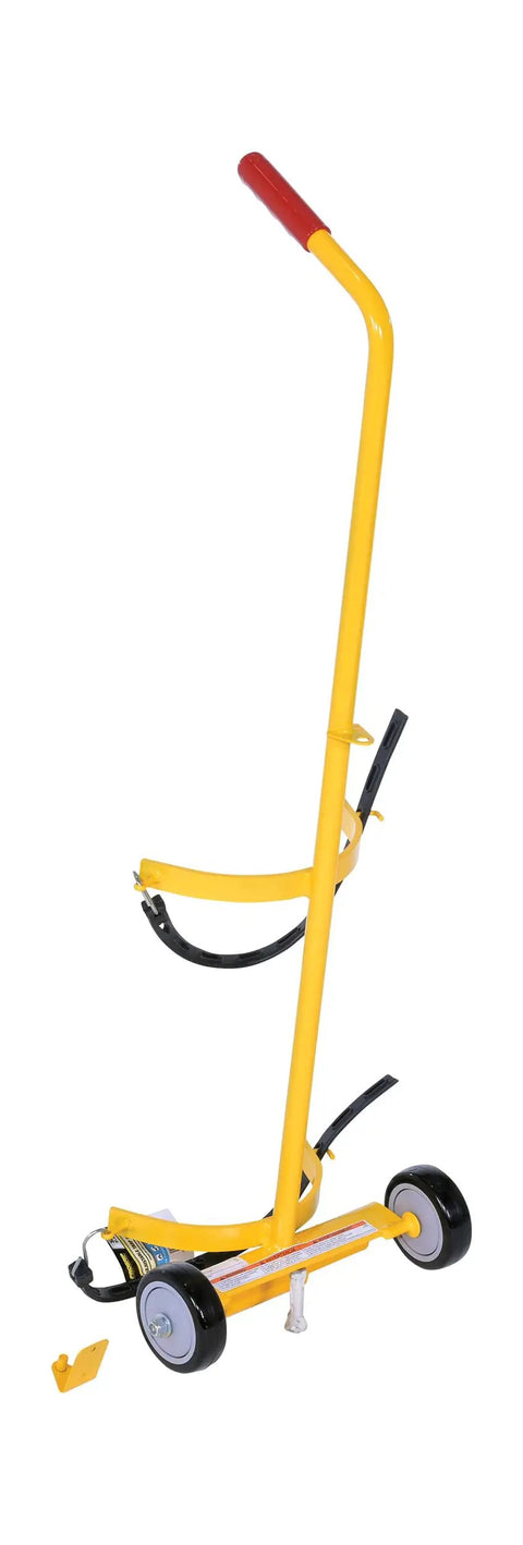 FEC-1 Steel Fire Extinguisher Carrier With 100 Lb Capacity Yellow, Welded Steel Construction With Powder Coat Finish, Tilt N Go