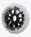 Image of Enigma 100mm XX Firm Inline Speed Wheel with Energy Transfer Hub showcasing premium polyurethane for track and road.