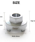 Diagram showing dimensions of Four Notch BMX Freewheel Remover Tool for Sprocket Pulling on Single Speed Bikes