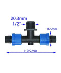 25Pcs 16mm Drip Tape Connectors Kit With Elbow End Plug Straight Tee Water Splitter Fittings Adapters For Garden Irrigation Systems No Leak Quick Install Plastic Hose Lock Nut T adapter with 1/2 inch threaded top