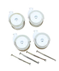 Stroller wheel accessories: four white omni-directional wheels with screw-type mounts and four screws (8 pcs), Amazon