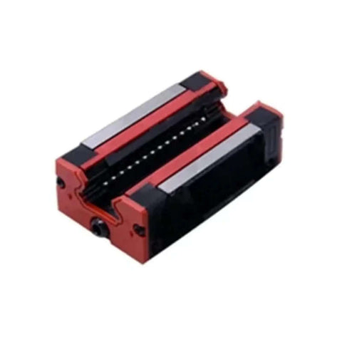 Get Your 3D Printer And CNC Projects Running Smooth With This High Precision Linear Guide Rail Kit Featuring 2pcs 15mm HGR15 Rails And Four Bearing Slider Blocks For Zero Stick-Slip Action And Rock Solid Stability On Massive Moves., red black HGR15 linear guide rail bearing block