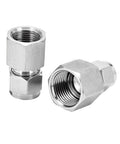 Two Pysrych stainless steel 304 compression tube fittings, 3/8 in tube OD to 3/8 in NPT female couplers