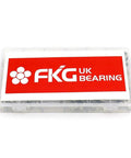 Plastic case labeled 'FKG UK Bearing' containing the 120 Piece Hydraulic Grease Fittings Kit with M6 and M10 Zerk Fittings.