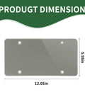 Clear License Plate Cover 2 Pack Universal Protector Shield With Screws Nuts Washers And Caps Fits 12.08 x 6.02 Inches