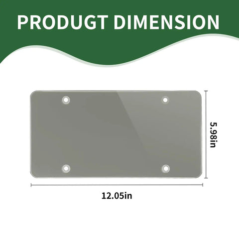 Clear License Plate Cover 2 Pack Universal Protector Shield With Screws Nuts Washers And Caps Fits 12.08 x 6.02 Inches