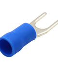 Insulated Fork Spade Wire Connector Crimp Terminal For 14-16 AWG 1.5-2.5 Mm2 Blue Pro Grade Terminal