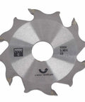Professional Tungsten Carbide Biscuit Jointer Blade 100mm With 22mm Arbor front view, showcasing precision cutting teeth and inner mount.