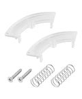 Spring Wing Clamp Hardware Kit For Post Top Replacement showing 2 wing clamps, 2 screws, and 2 tension springs for lamp post mounting