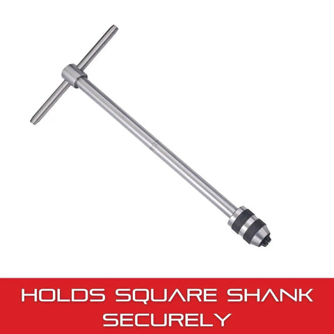 Beefy T Handle Tap Wrench For Holding Taps Drills Reamers And Small Tools Quarter To Half Inch Capacity Square Shank View