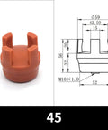 Industrial Vacuum Suction Cup Chuck Grabber With Rubber Sucker Pad Gripper Clamp For Pneumatic Accessories System 35mm To 95mm Diameter, orange clamp detail.