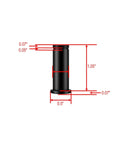 Heavy Duty Foot Peg Mounting Hardware Kit with Anti Rattle Spring Washers and Clevis Pins dimensions diagram