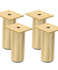 Adjustable Aluminum Furniture Legs With Rubber Base For Balance And Stability Dope Replacement Feet Pack Of 4 For Cabinets Sofas Tables