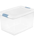 64 Quart Clear Latching Storage Boxes 4 Pack With White Lids Heavy Duty Stackable Plastic Bins for organization