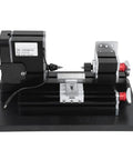 Ftvogue Mini Metal Wood Turning Lathe 60 Watt With Three Jaw Chuck compact design with metal frame and adjustable features for DIY woodworking.