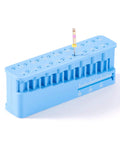 Pro Grade Endodontic Measuring Tools Holder For Root Canal Work Autoclaveable Endo Files Block Ruler With Clear Scale Durable Medical Grade PP Dental Instrument Mount For Precise Measurements, blue PP ruler block with 17-30 scale
