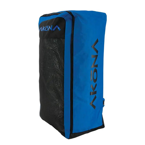 Azul 65L Mesh Backpack For Scuba Gear With Full Top Zipper Access, Durable Recycled Polyester 600D, side view with logo