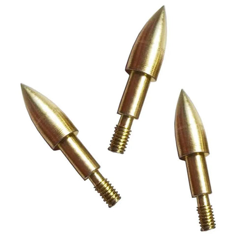 100 Grain Steel Archery Field Points 24 Pack Screw In Arrow Tips For Recurve Compound Bow And Crossbow Gold Finish Pro Grade Precision