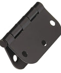 4 Inch Indoor Flat Iron Door Hinge Matte Black Plastic Rounded Corner For Doors And Windows, Easy Install, Built To Last