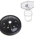 Replacement Garbage Disposal Splash Guard For In Sink Erator And Waste King Built Tough Rubber Shield next to installation diagram